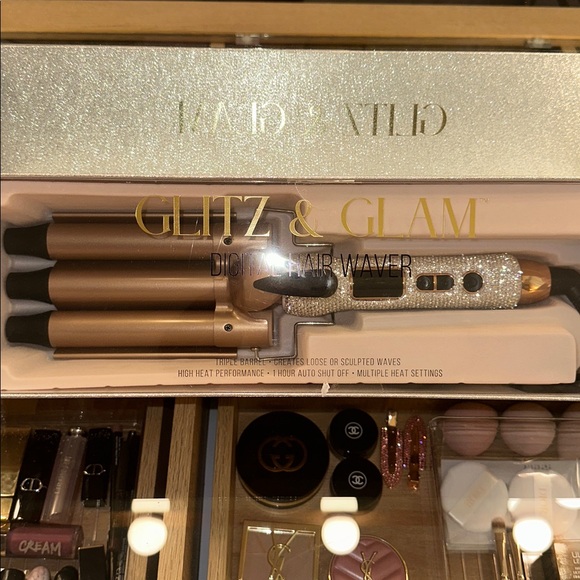 💎 New  NIB Glitz & Glam Digital Hair Waver deep wave iron - Picture 7 of 7